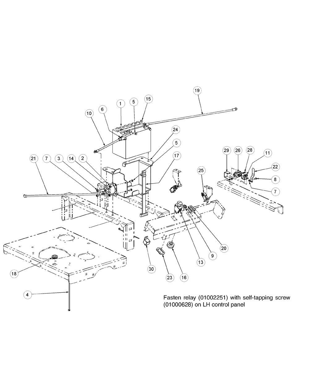 Electrical Assembly Kawasaki Diagram and Parts List for M54-KW 53DB5DBW750-23-HP Cub Cadet Lawn Tractor